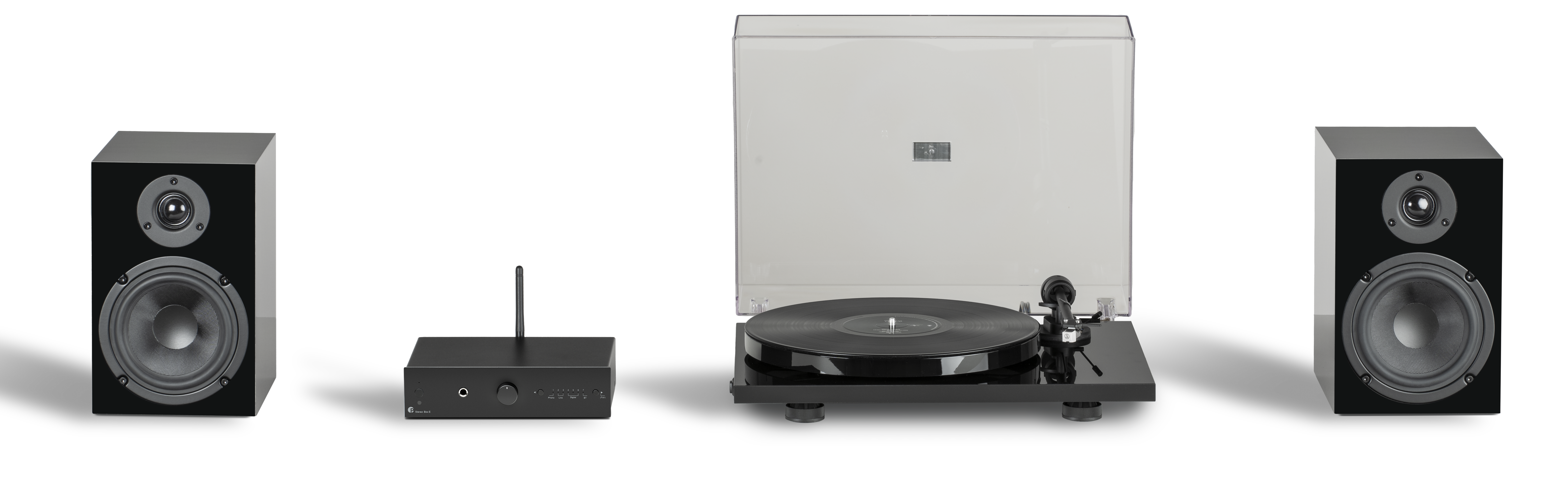 Pro-Ject Hi-Fi Sets Stereo Set E1 Complete Home Audio System - Black