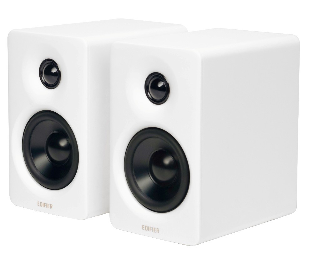 Edifier M60 2.0 Compact Desktop Hi-Res Bluetooth Speaker System - With Stands - White