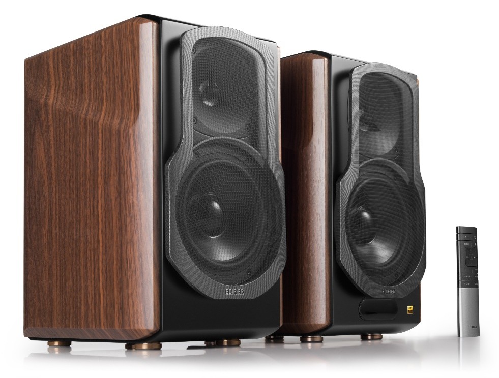 Edifier S2000MKIII Hi-Res Audio Active 2.0 Bluetooth Bookshelf Speaker Set - Brown