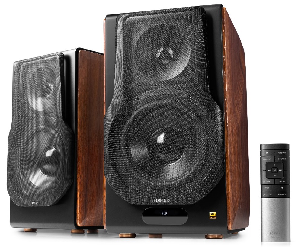 Edifier S3000MKII 2.0 Hi-Res Wireless Bluetooth Bookshelf Speaker Set - Brown