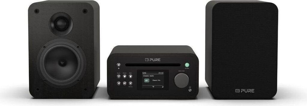 PURE Classic Stereo Mini with DAB+, FM, CD and Bluetooth 5.3 Black