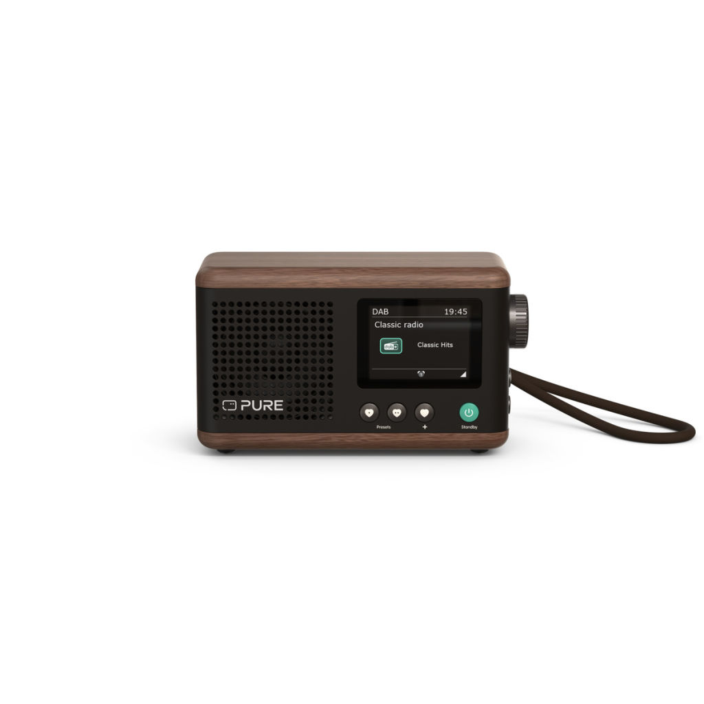 PURE Classic Mini - The Charming Portable Digital Radio, Black/Walnut