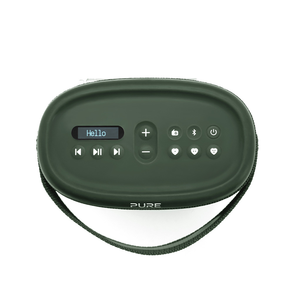PURE Woodland Waterproof Outdoor Speaker with Bluetooth and FM/DAB+ Radio, Green