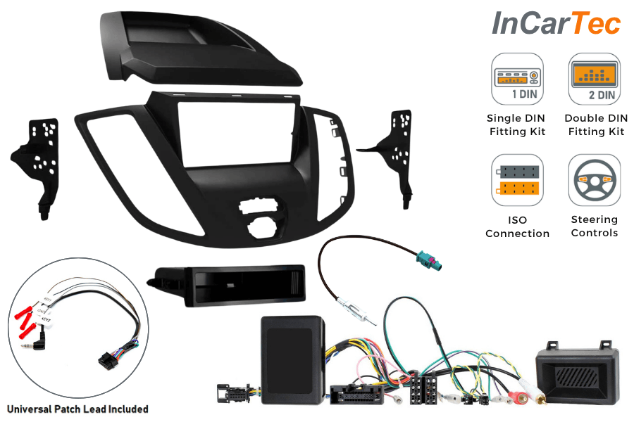 Ford Transit MK8 Euro 5 (2014-2016) Single/ Double DIN fitting kit (With Passenger Airbag light)