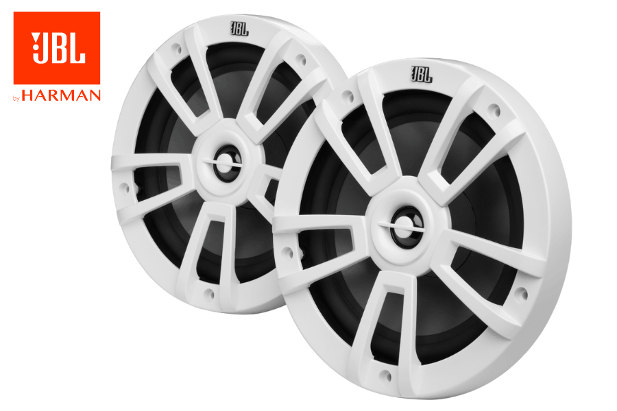 JBL Marine Stage 8 8" (20cm) 2-Way Marine Coaxial Speakers | White