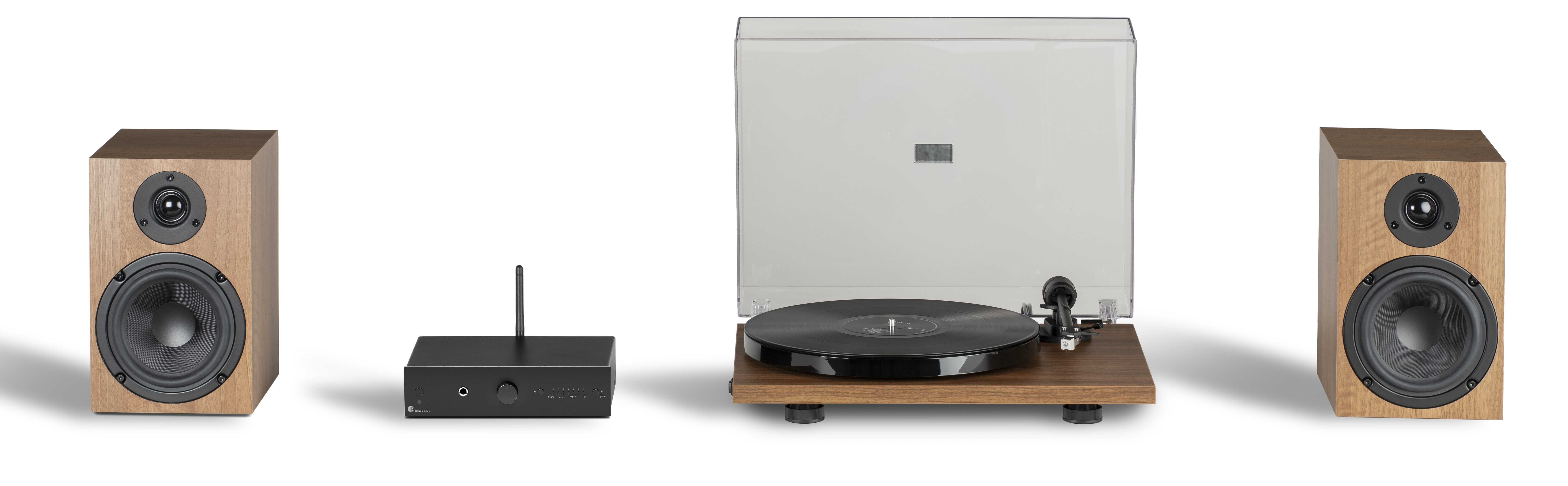 Pro-Ject Hi-Fi Sets Stereo Set E1 Complete Home Audio System - Walnut