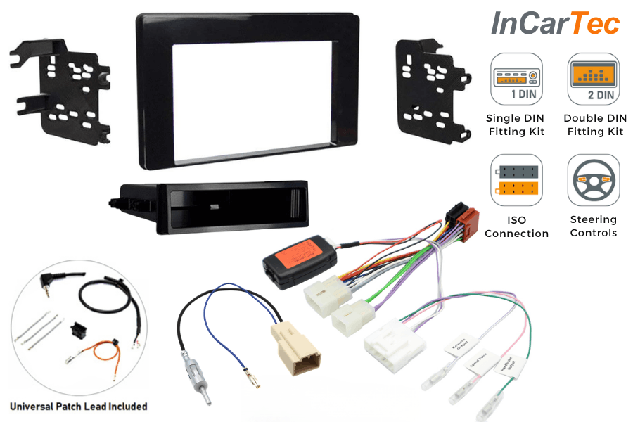 Toyota Auris 2015-2019 Single/ Double DIN Stereo Fitting Kit with Steering Wheel Control Retention