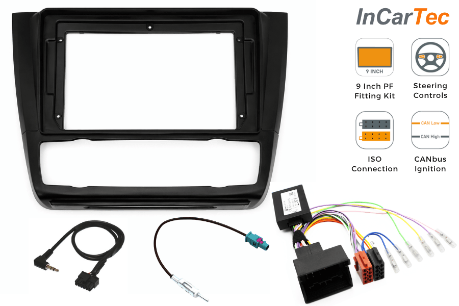 BMW 1-series (E81/E82/E87) Pioneer 9" Perfect Fit Kit with Steering controls (AUTO AIR CON)
