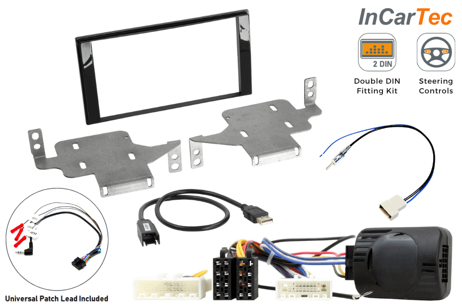 Nissan Juke Acenta (2014-2019) Double DIN Car Stereo Fitting Kit (Steering Control/ USB Retention)
