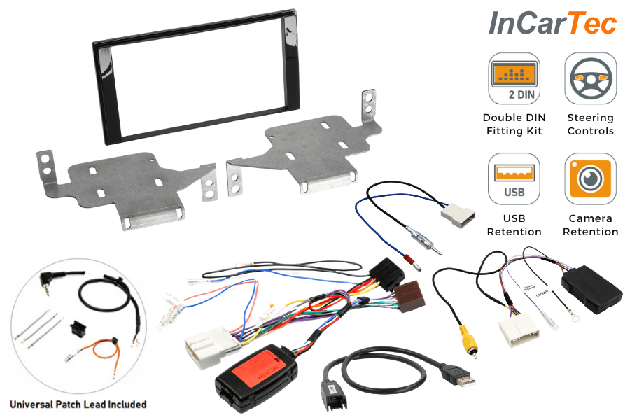 Nissan Juke Acenta Premium (2014-2019) Double DIN Stereo fitting kit (SWC/Camera Retention)