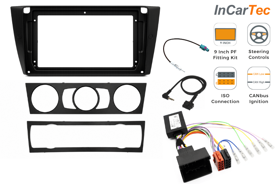 BMW 3-series (E90/E91/E92/E93) Pioneer 9" Perfect Fit Kit with Steering control Retention