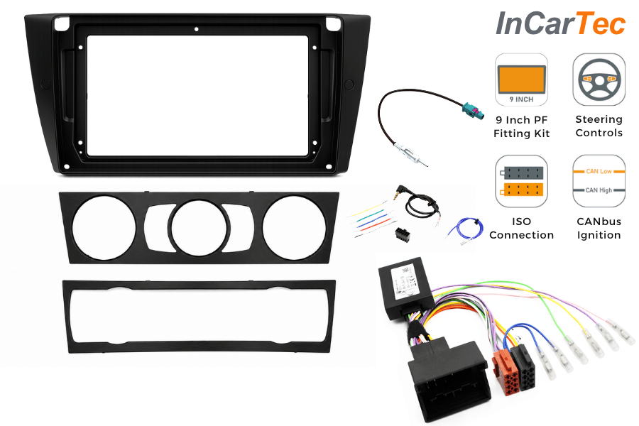 BMW 3-series (E90/E91/E92/E93) 9 Inch Perfect Fit Kit with Steering control Retention