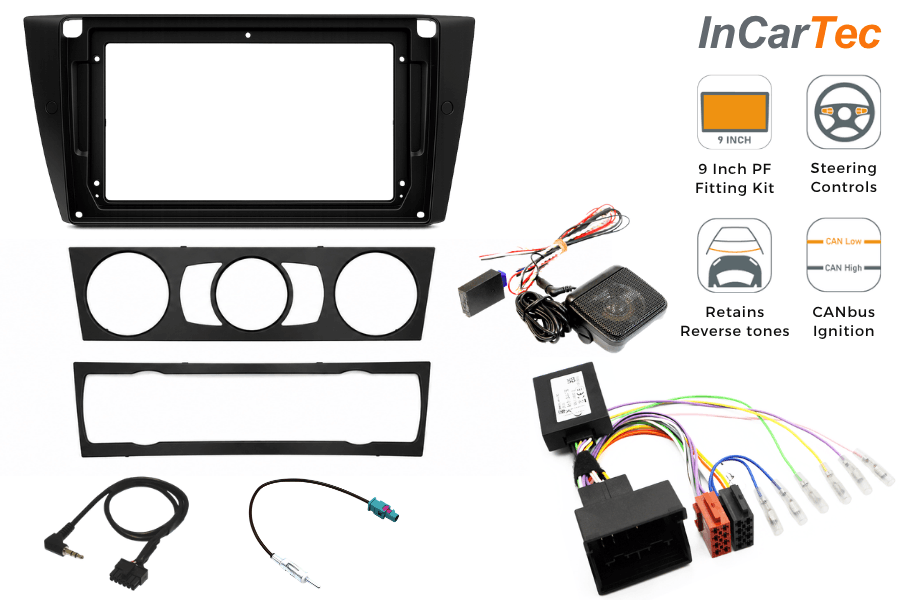 BMW 3-series (E90/E91/E92/E93) Pioneer 9" Perfect Fit Kit with SWC/PDC Retention