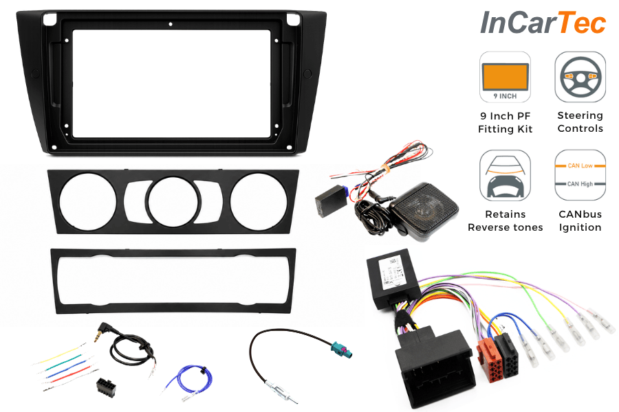BMW 3-series (E90/E91/E92/E93) 9 Inch Perfect Fit Kit with SWC/PDC Retention