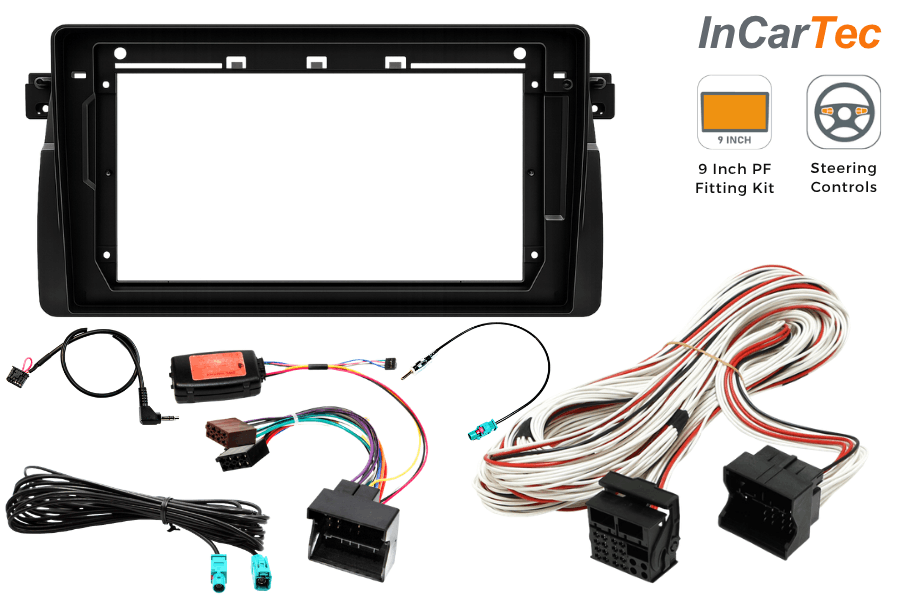 BMW E46 (1999–2006) Pioneer 9" Perfect Fit Fitting Kit for with OEM Navigation & Quadlock