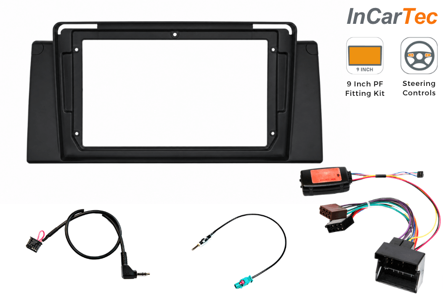 BMW X5 (E53) 2000–2006 Pioneer 9" Perfect Fit Kit (Standard Audio)