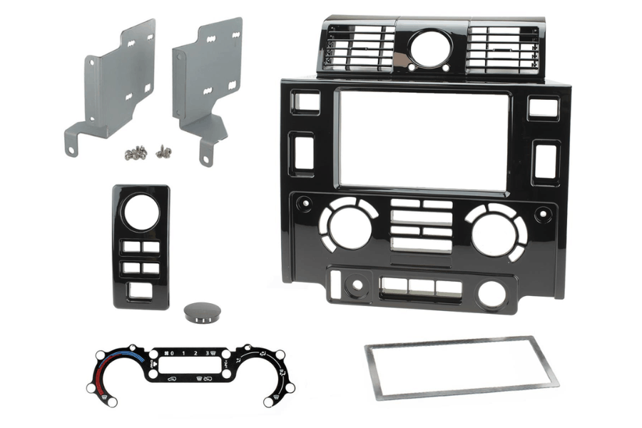 Land Rover Defender Facelift (2007-2016) Double DIN Car Radio Fascia Kit (Gloss Black)