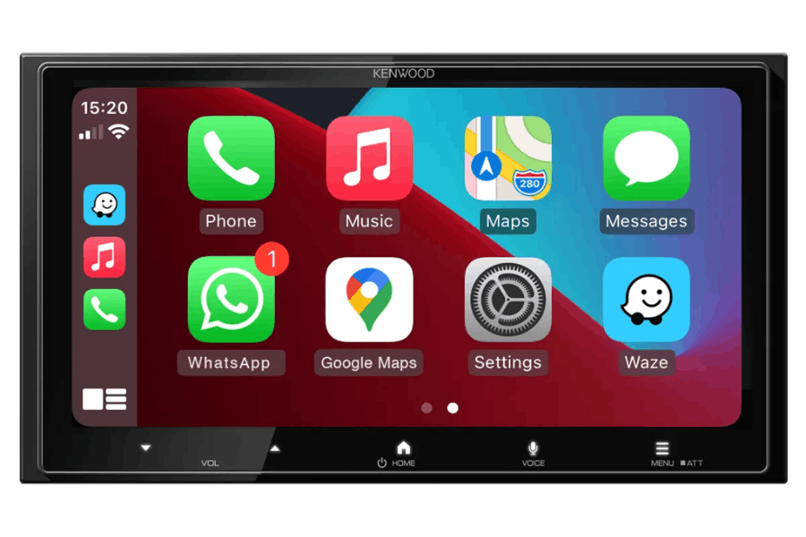 Kenwood DMX7525DABS Double DIN car Stereo (Wireless Apple Carplay/ Android Auto, Bluetooth, DAB+)