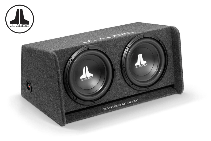 JL Audio CP212-W0v3 Dual 12" W0v3 BassWedge Slot-Ported Enclosed Subwoofer – 600W RMS