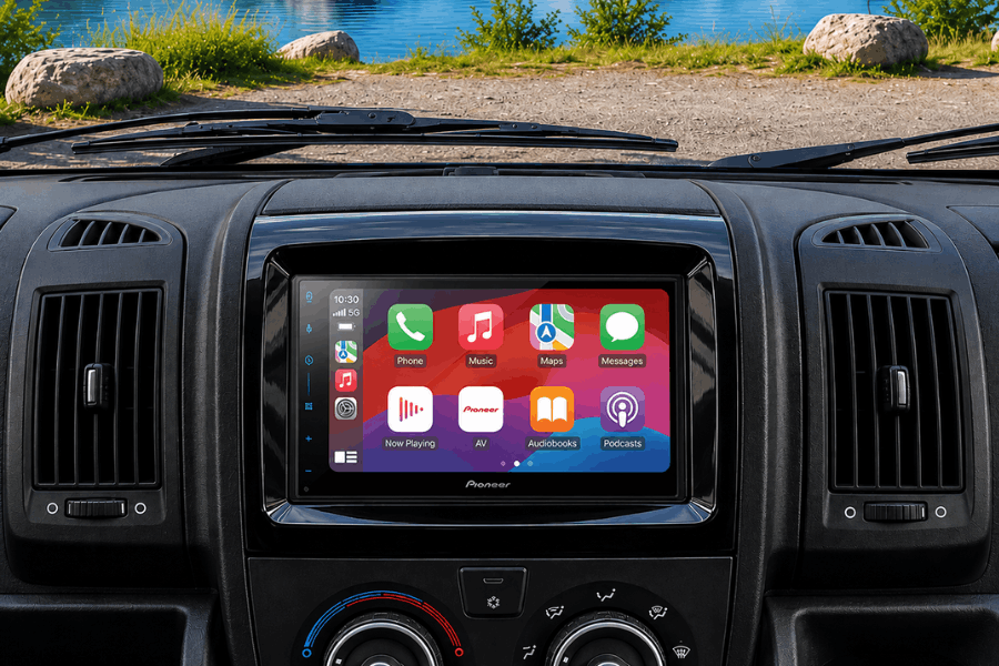 Fiat Ducato, Citroën Relay and Peugeot Boxer Pioneer SPH-DA77DAB Double DIN Motorhome Stereo Upgrade