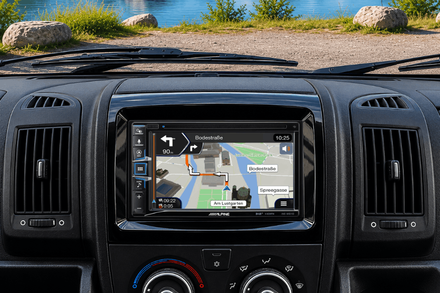 Fiat Ducato, Citroën Relay and Peugeot Boxer Alpine INE-W611D Navigation Stereo Upgrade Package