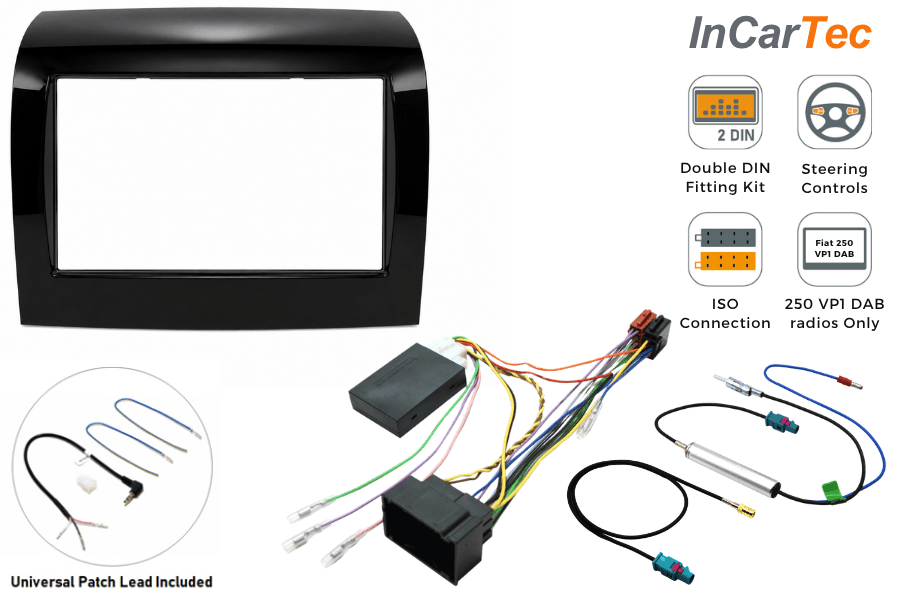 Fiat Ducato, Citroën Relay and Peugeot Boxer Double DIN Motorhome Stereo Fitting Kit (DAB Retention)