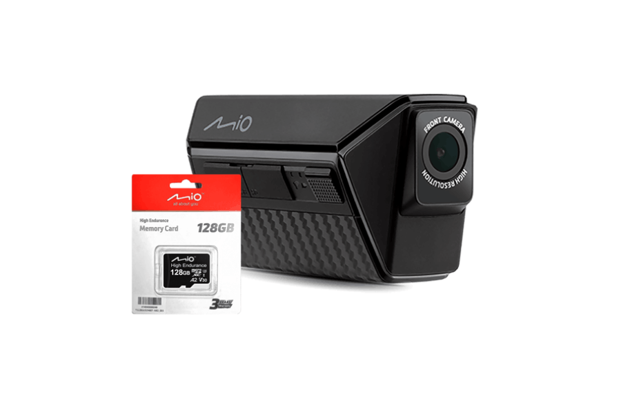MIO MiVue™ MP30 GPS Motorbike Helmet Dash Cam Front and Rear with 128GB SD Card