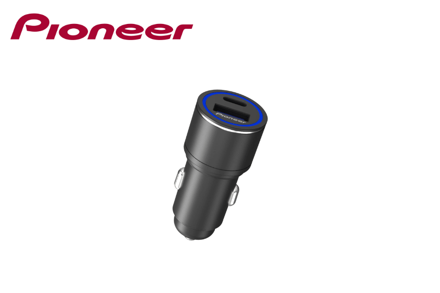 Pioneer SDA-CG110CA Dual USB-C and USB-A Fast Car Charger with Blue Led Indicator