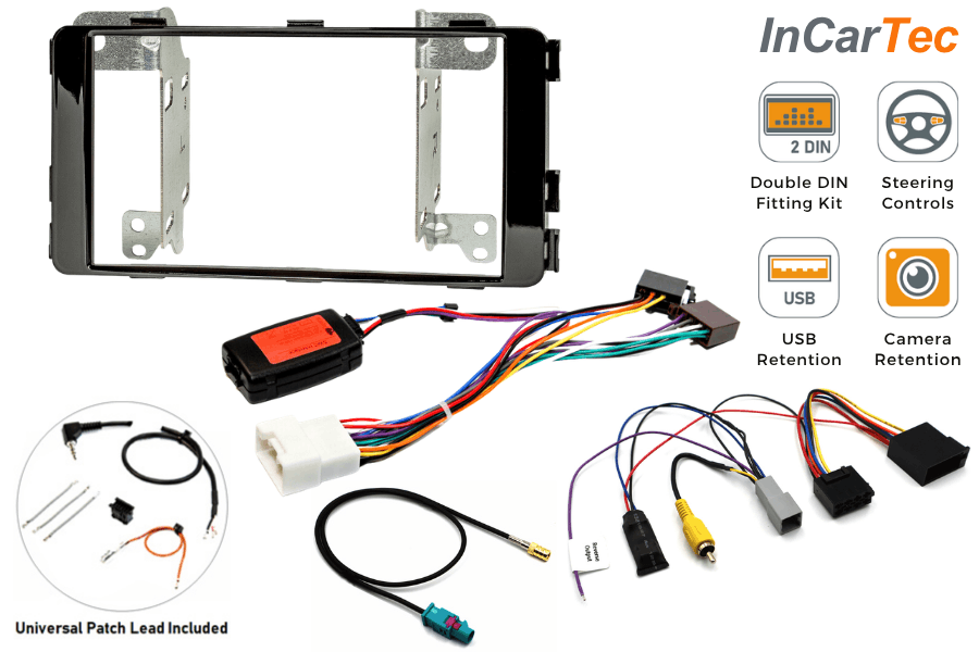 Mitsubishi L200 Double DIN Stereo Fitting Kit (With SWC, Camera and DAB Retention)