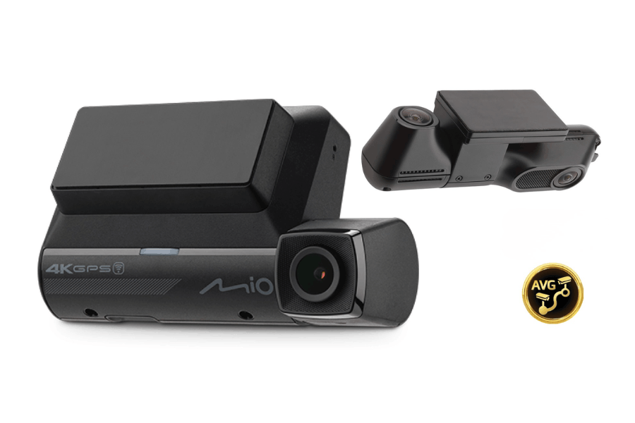 Mio MiVue 956W 4K Front Dash Cam & E80D interior and rear view dash cam kit