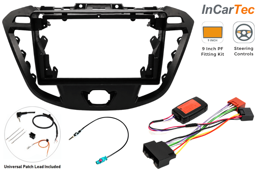 Ford Transit Custom (12-18) 9 inch car stereo fitting kit (WITHOUT DISPLAY/ BASE MODEL)