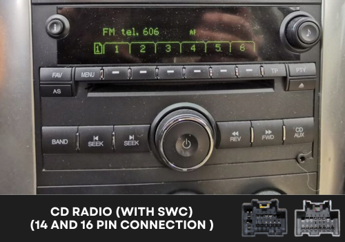 CHEV-SPA-02- CD radio With SWC (14 & 16 PIN)