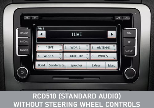 VW-RCD510 STANDARD AUDIO (WITHOUT SWC)