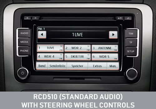 VW-RCD510 STANDARD AUDIO (WITH SWC)